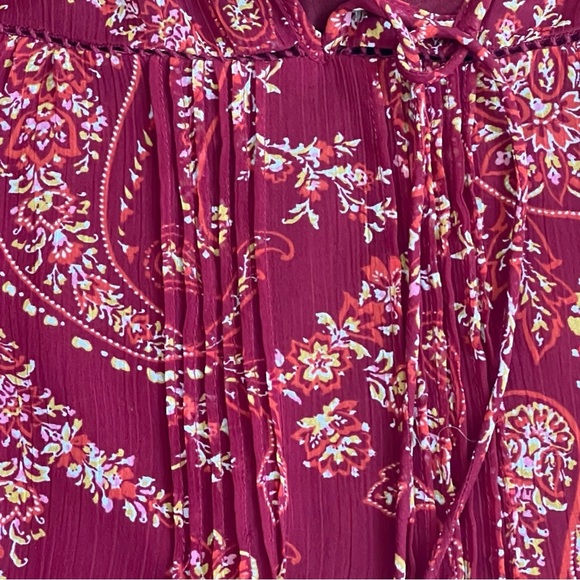 St. John’s Bay Boho Style Tunic Blouse Sheer Sleeves Sz 1X - Picture 5 of 9